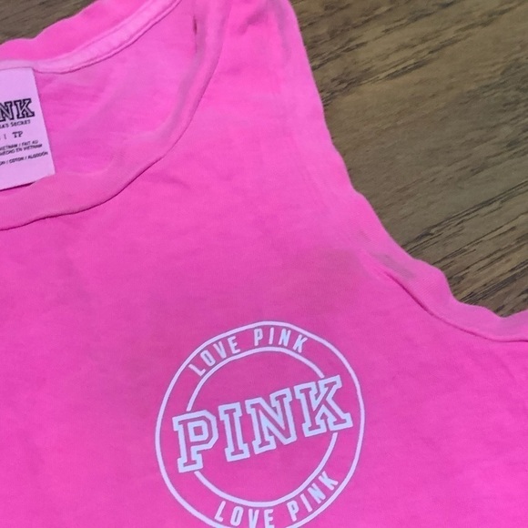 VICTORIA Secret PINK Muscle T-Shirt Large size XS - Picture 6 of 13